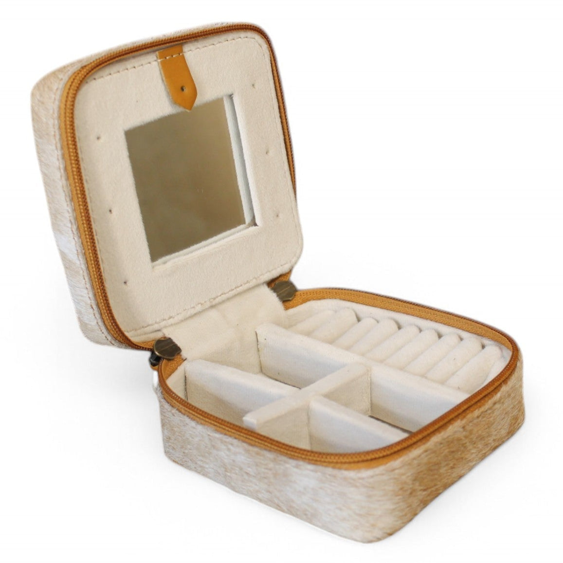 Montana Twist Genuine Leather Small Jewelry Box - Sunflower