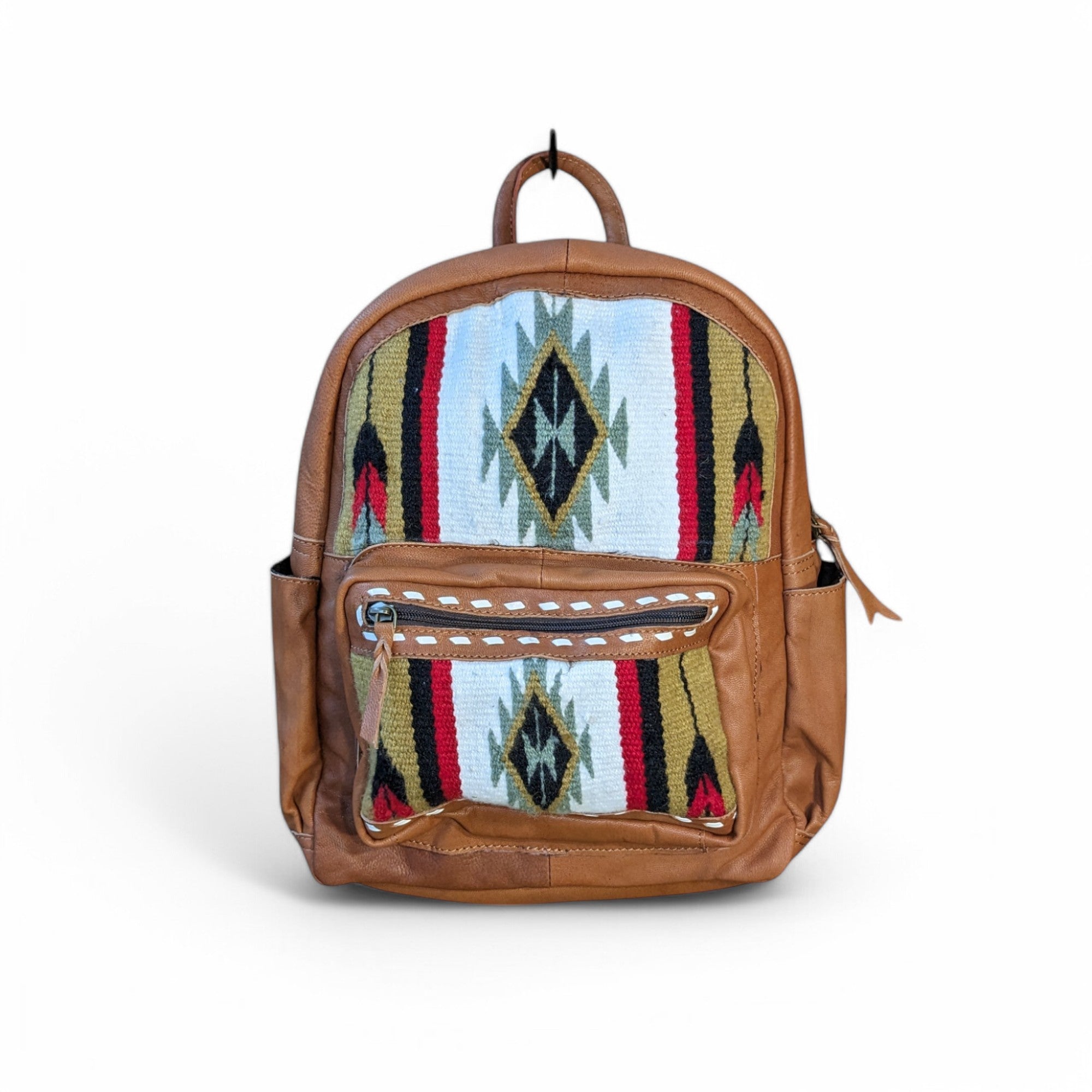 Montana Twist Genuine Leather Handwoven Backpack