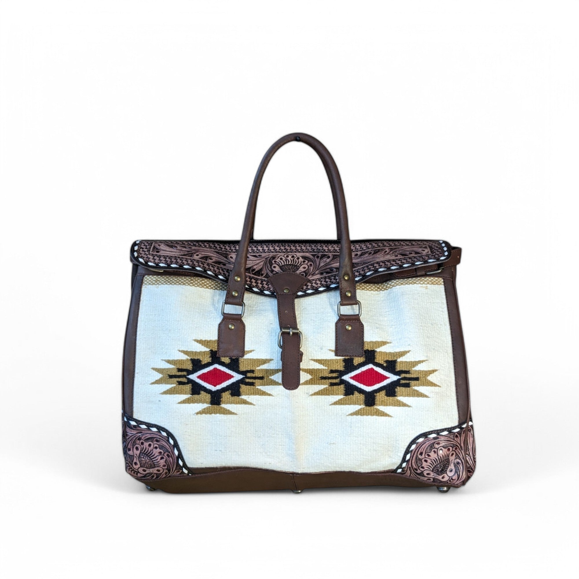 Montana Twist Genuine Leather Handwoven Large Tote Bag