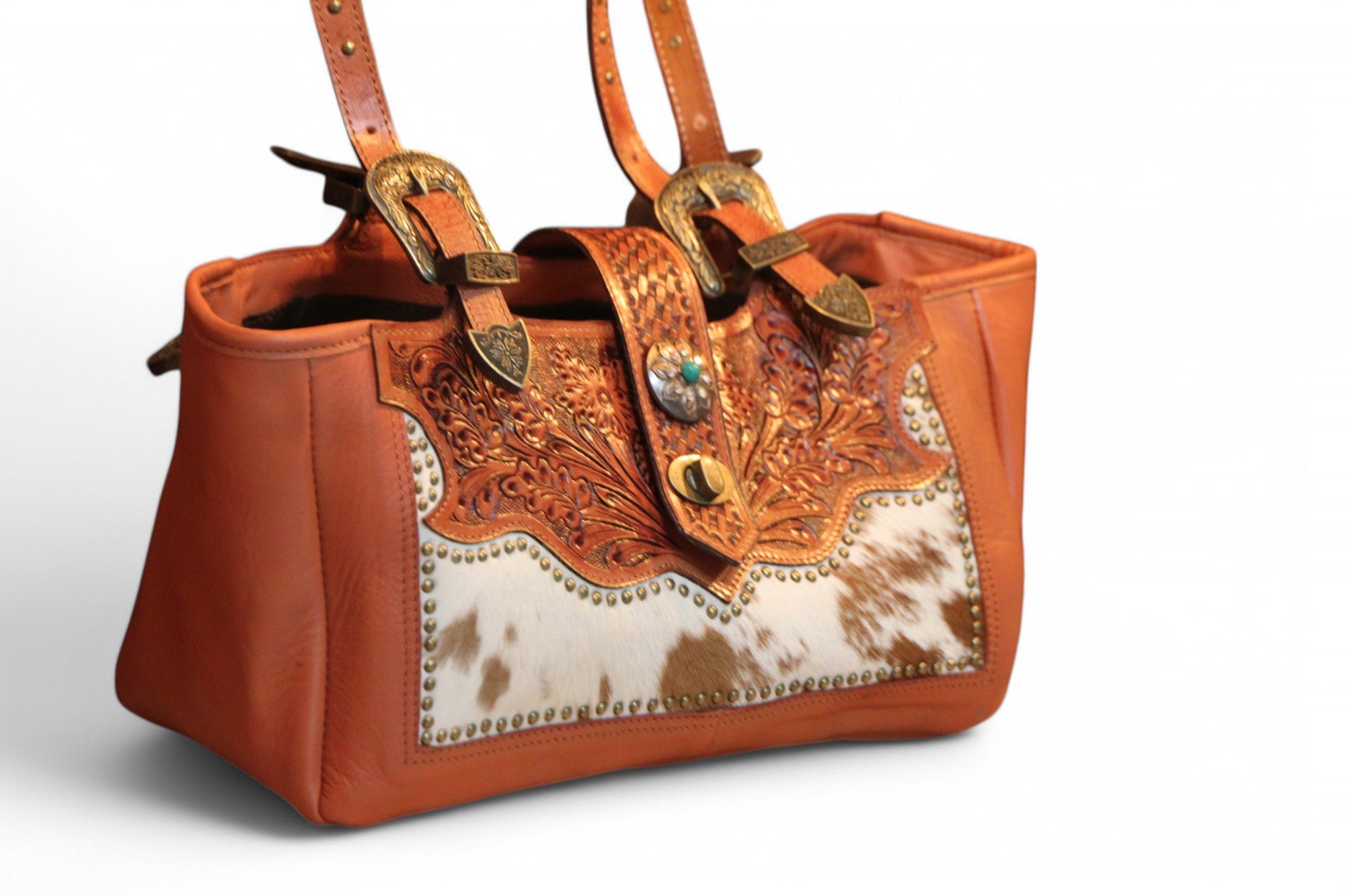 Montana Twist Genuine Leather Cowhide Handbag