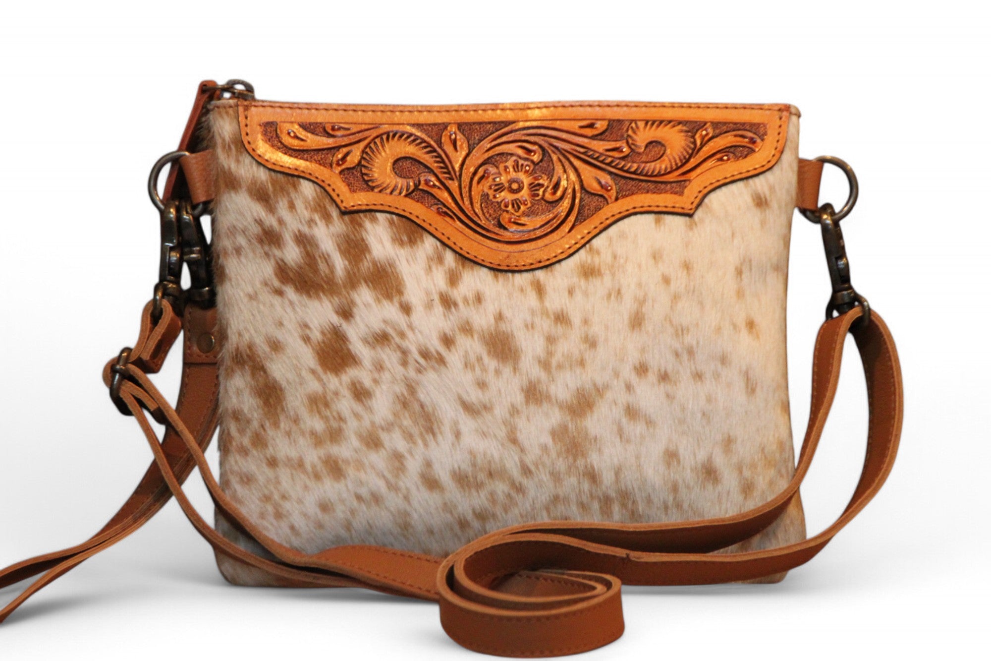 Montana Twist Genuine Leather Cowhide Crossbody Bag