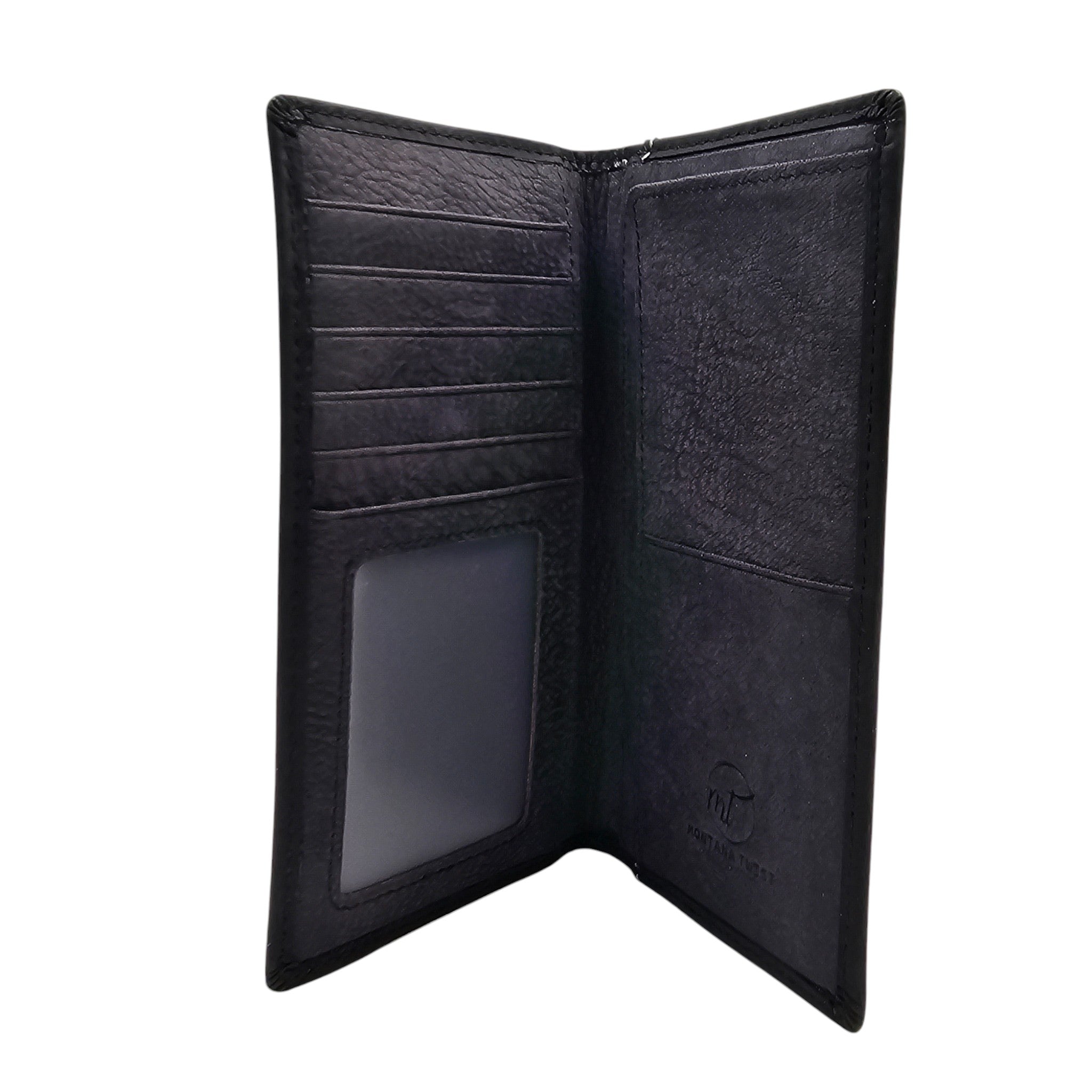 Montana Twist Genuine Leather Long Wallet - Embossed Elk Head