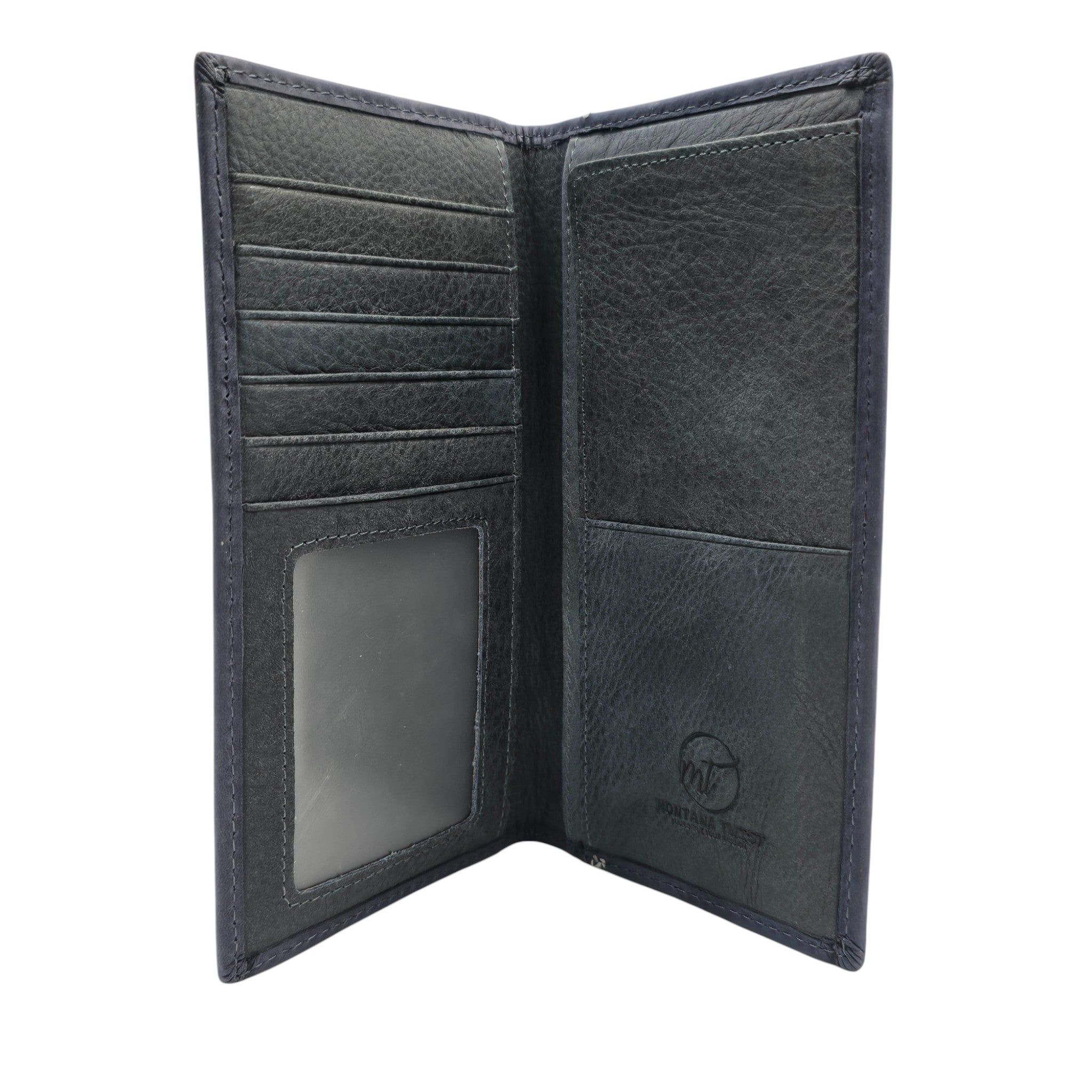 Montana Twist Genuine Leather Long Wallet - Embossed Elk Head