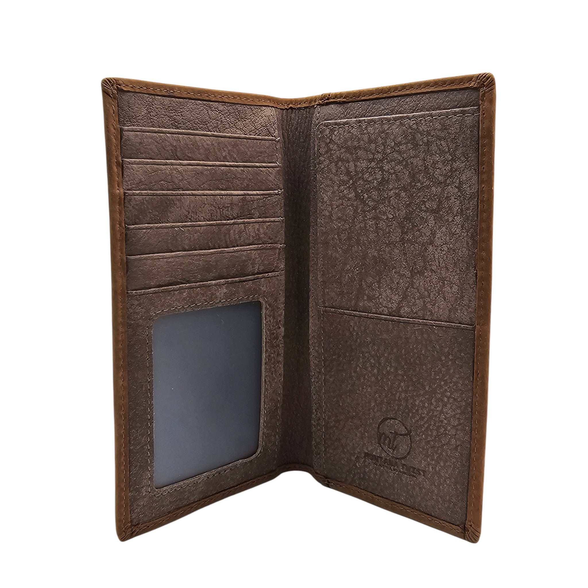 Montana Twist Genuine Leather Long Wallet - Embossed Elk Head