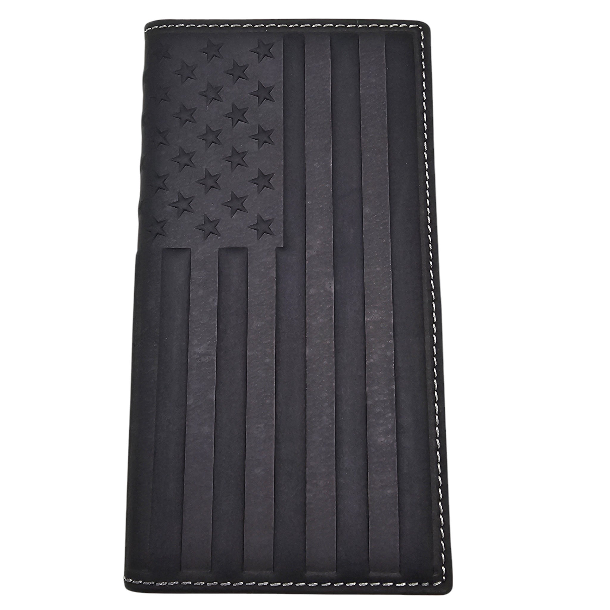 Montana Twist Genuine Leather Long Wallet - American Flag