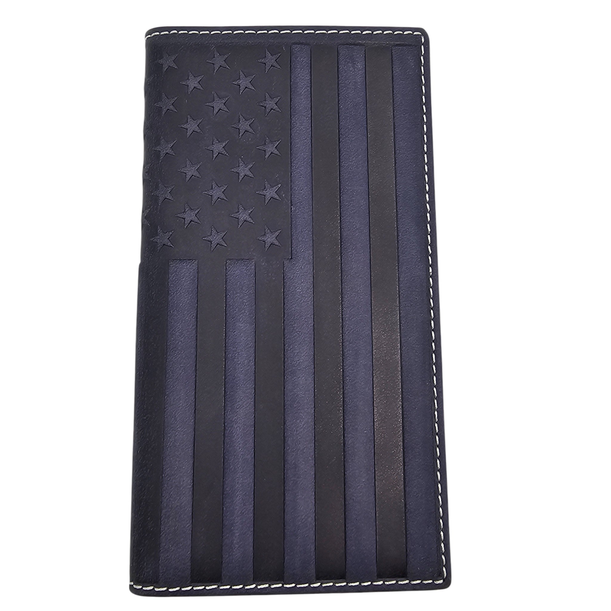 Montana Twist Genuine Leather Long Wallet - American Flag