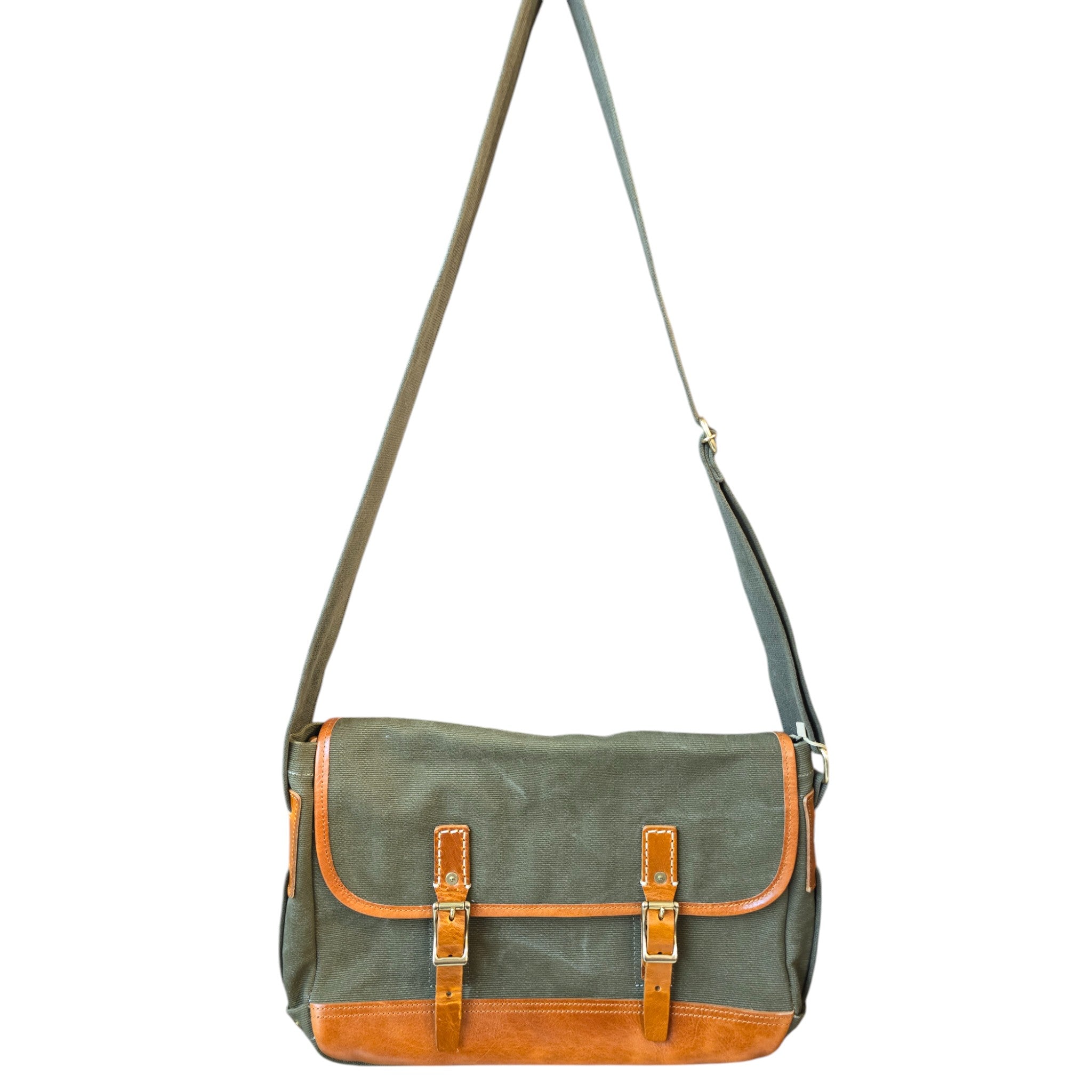 Montana Twist Waterproof Canvas Outdoor Travel Crossbody Bag - Green