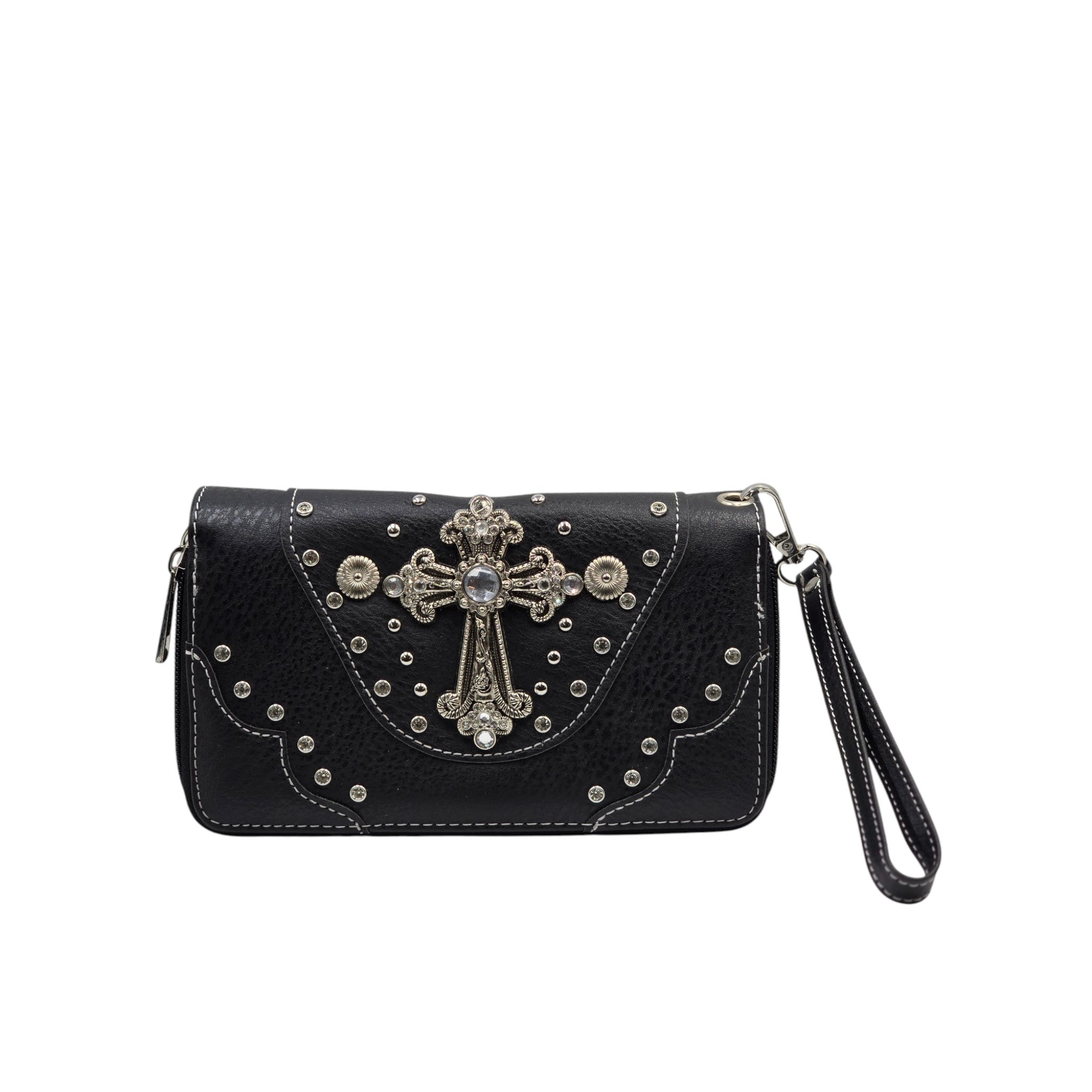 Montana Twist Black Double Zipper Wallet