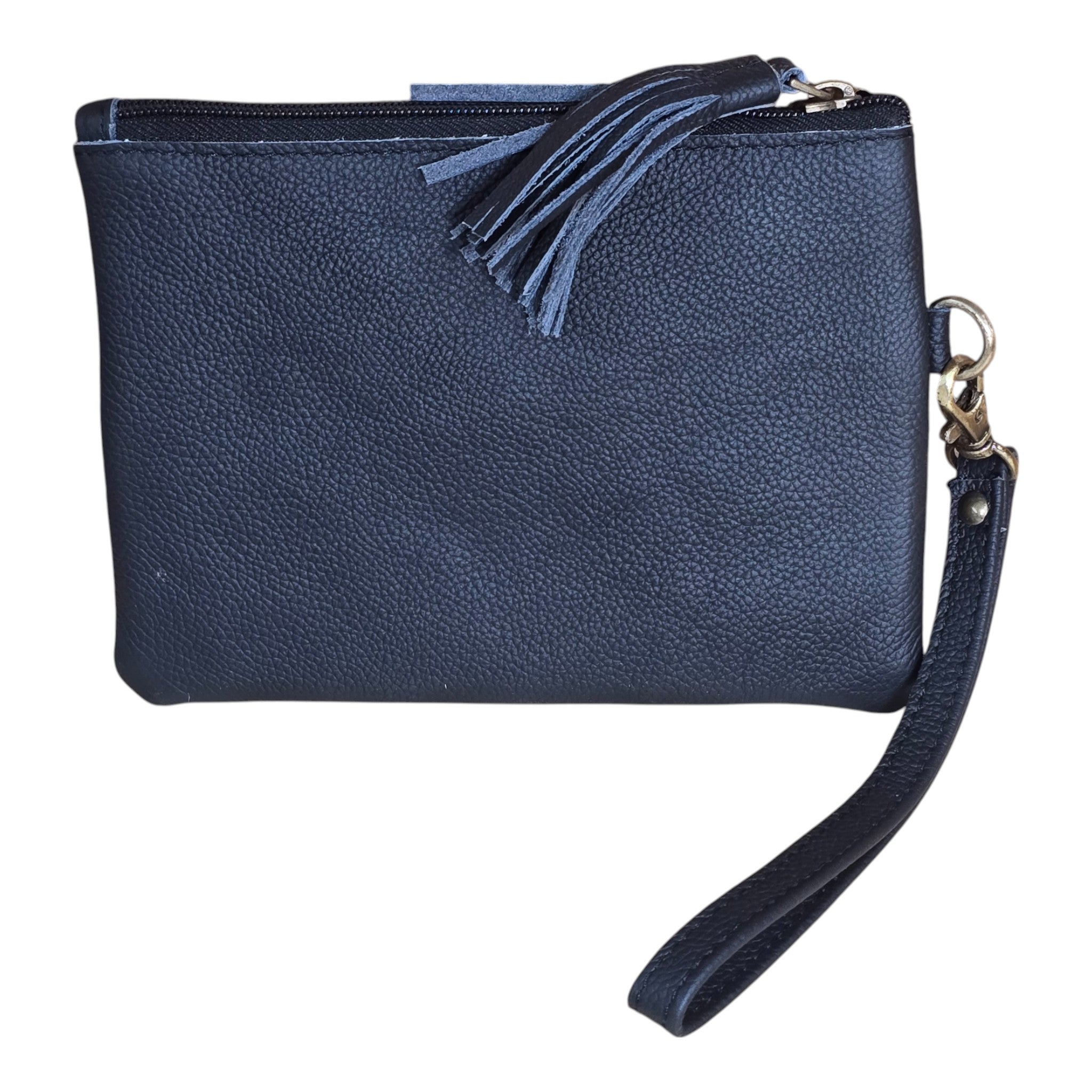 Montana Twist Genuine Leather Hair-on Clutch - Black Floral