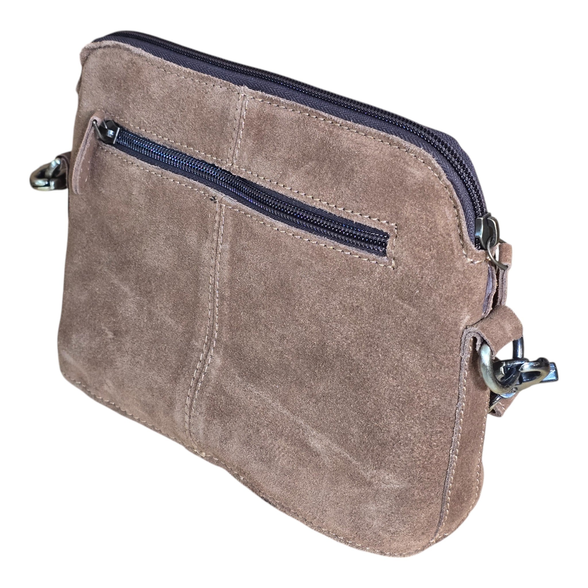 Montana Twist Genuine Leather Boot Stitch Handbag - Saddle Brown