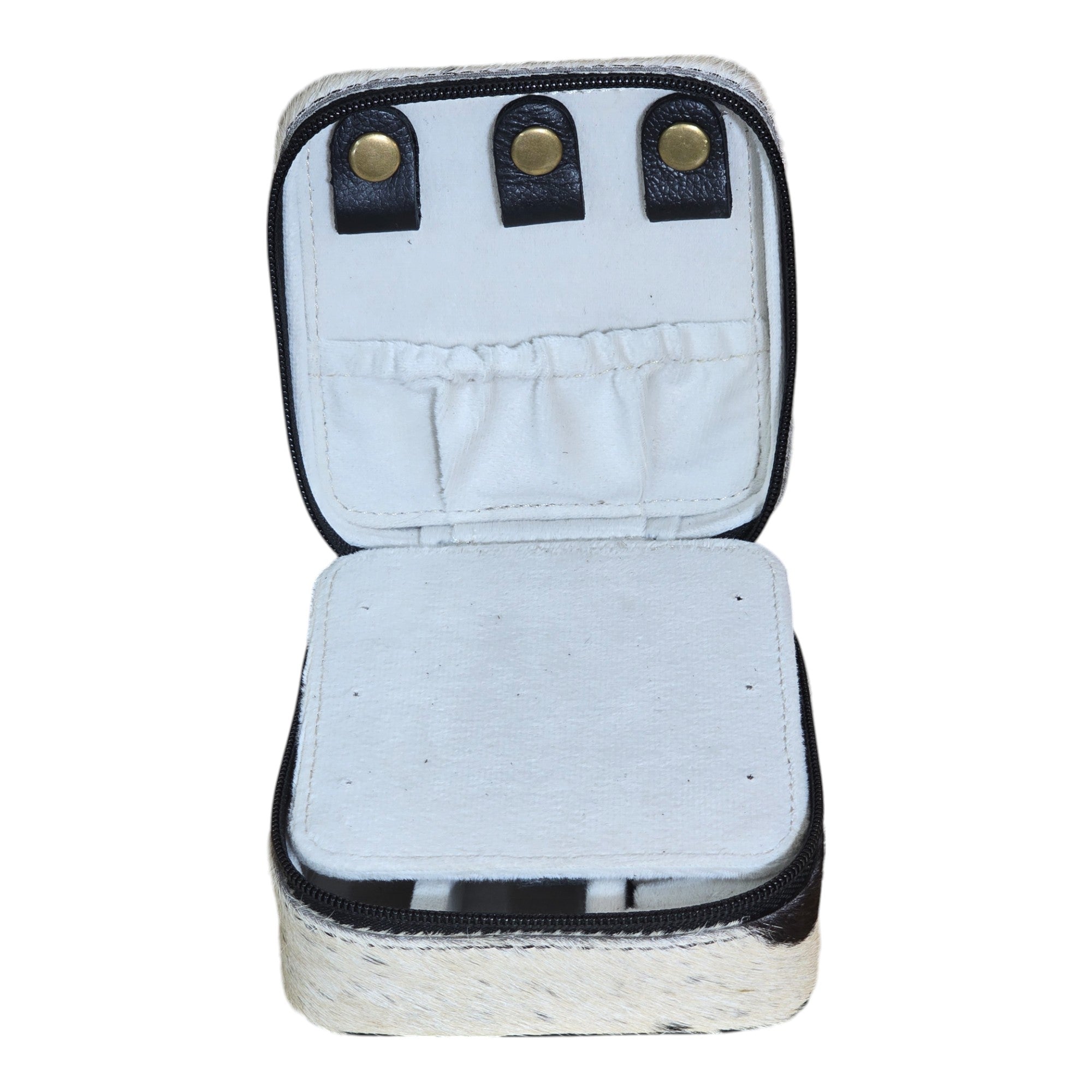 Montana Twist Genuine Leather Hand-Tooled Flower Jewelry Case - Black