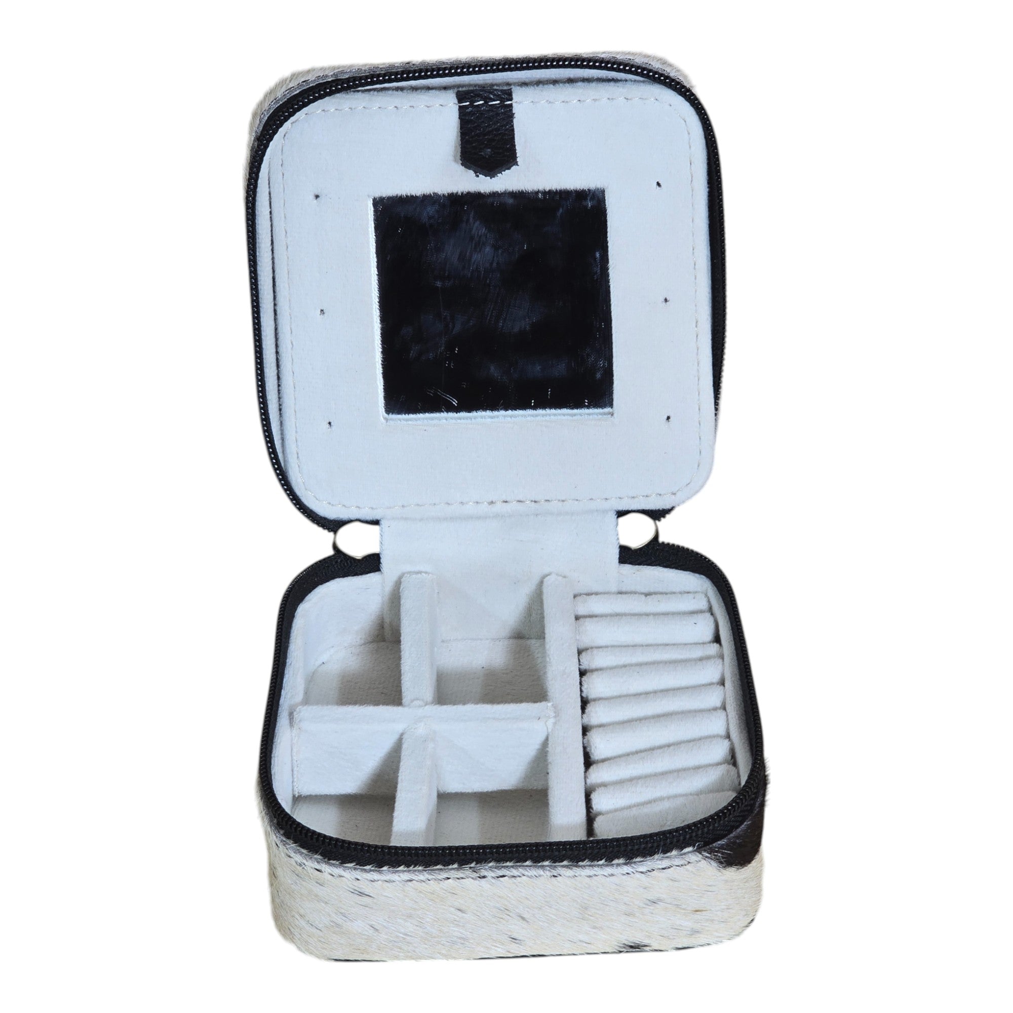 Montana Twist Genuine Leather Hand-Tooled Flower Jewelry Case - Black