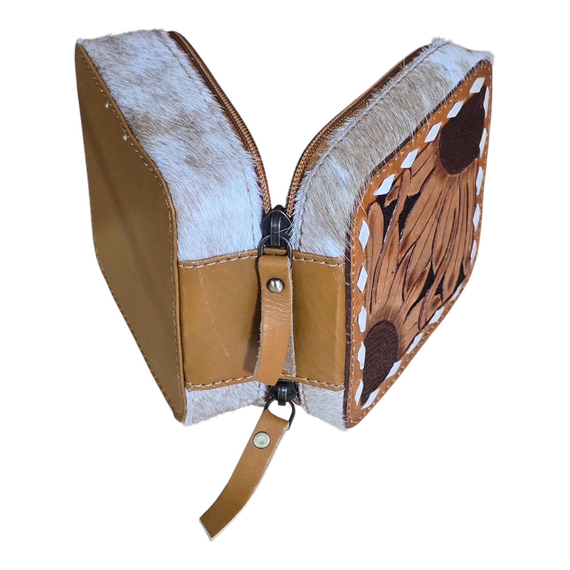 Montana Twist Genuine Leather Small Jewelry Box - Sunflower