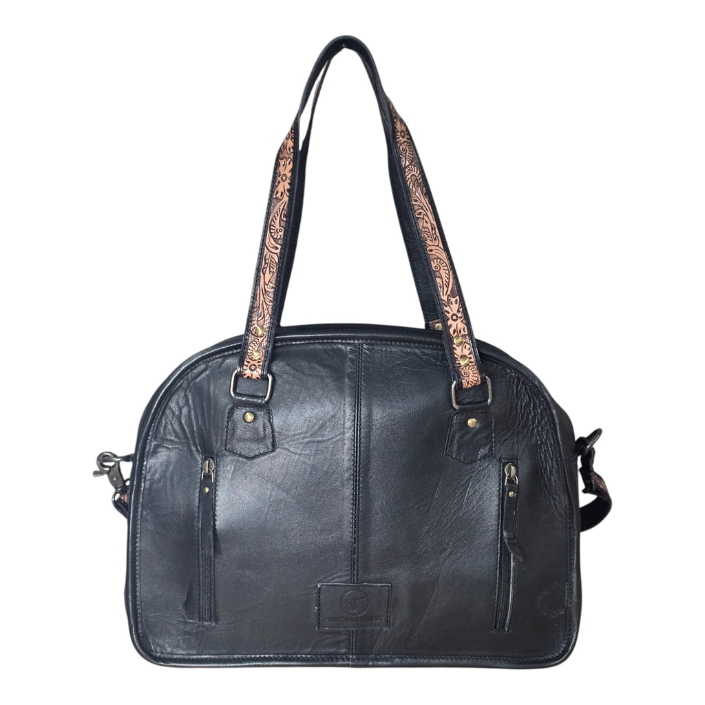 Montana Twist Genuine Leather Handwoven Aztec Tote Bag