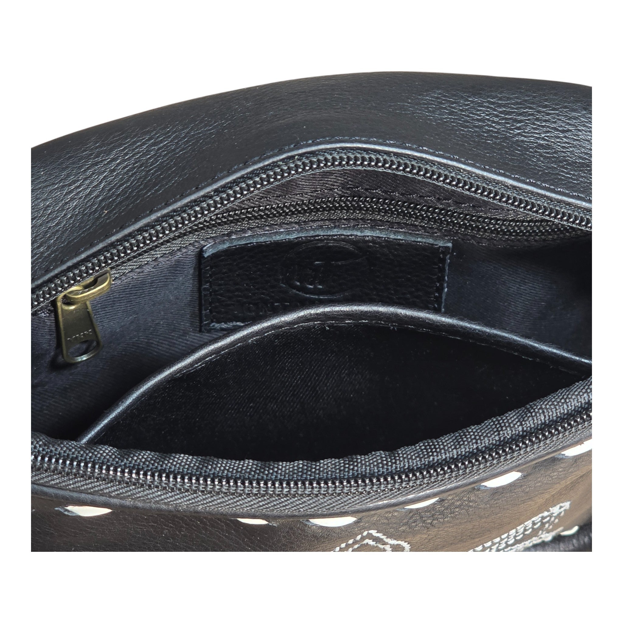 Montana Twist Genuine Leather Boot Stitch Crossbody Bag