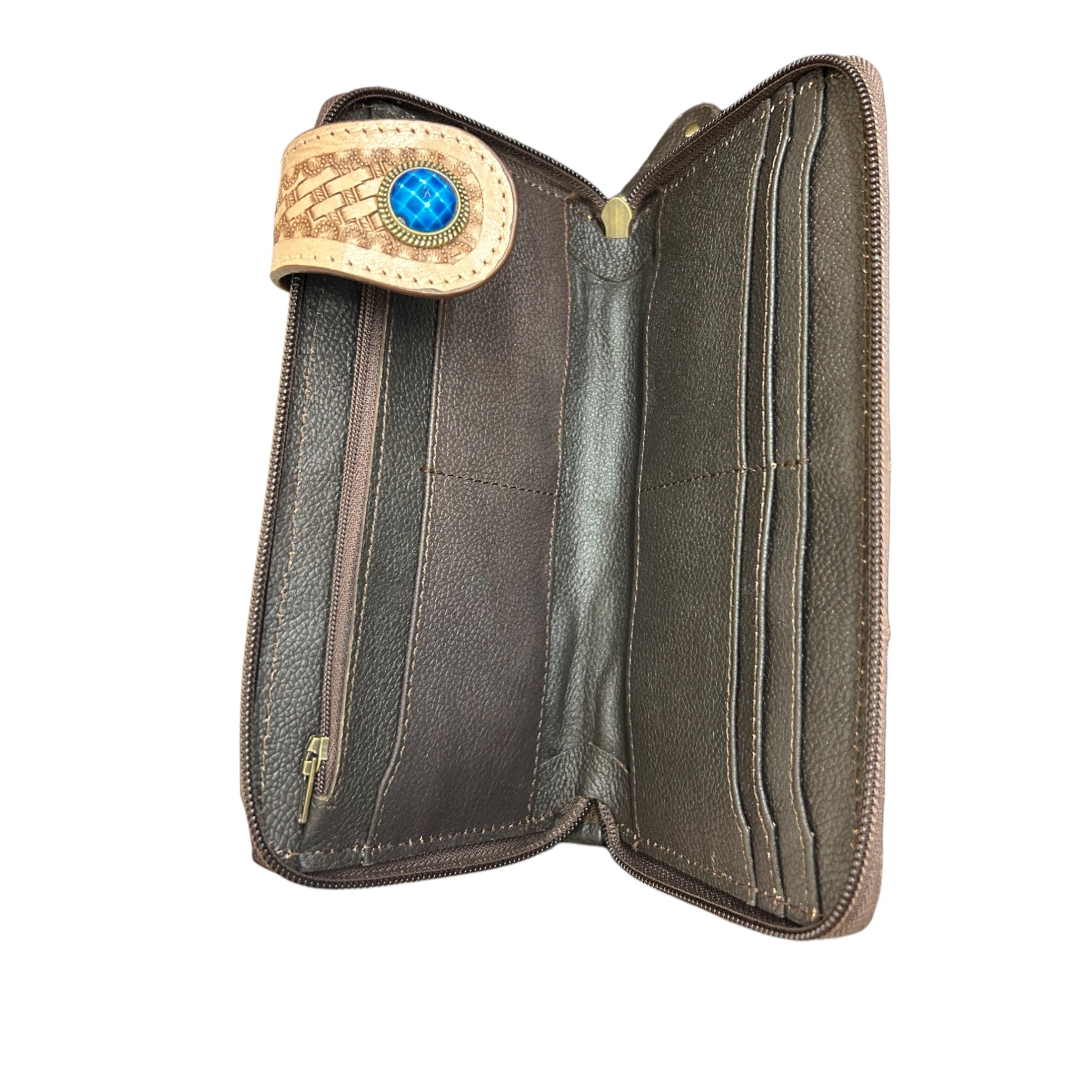 Montana Twist Genuine Leather Hair-On Tooled Wallet