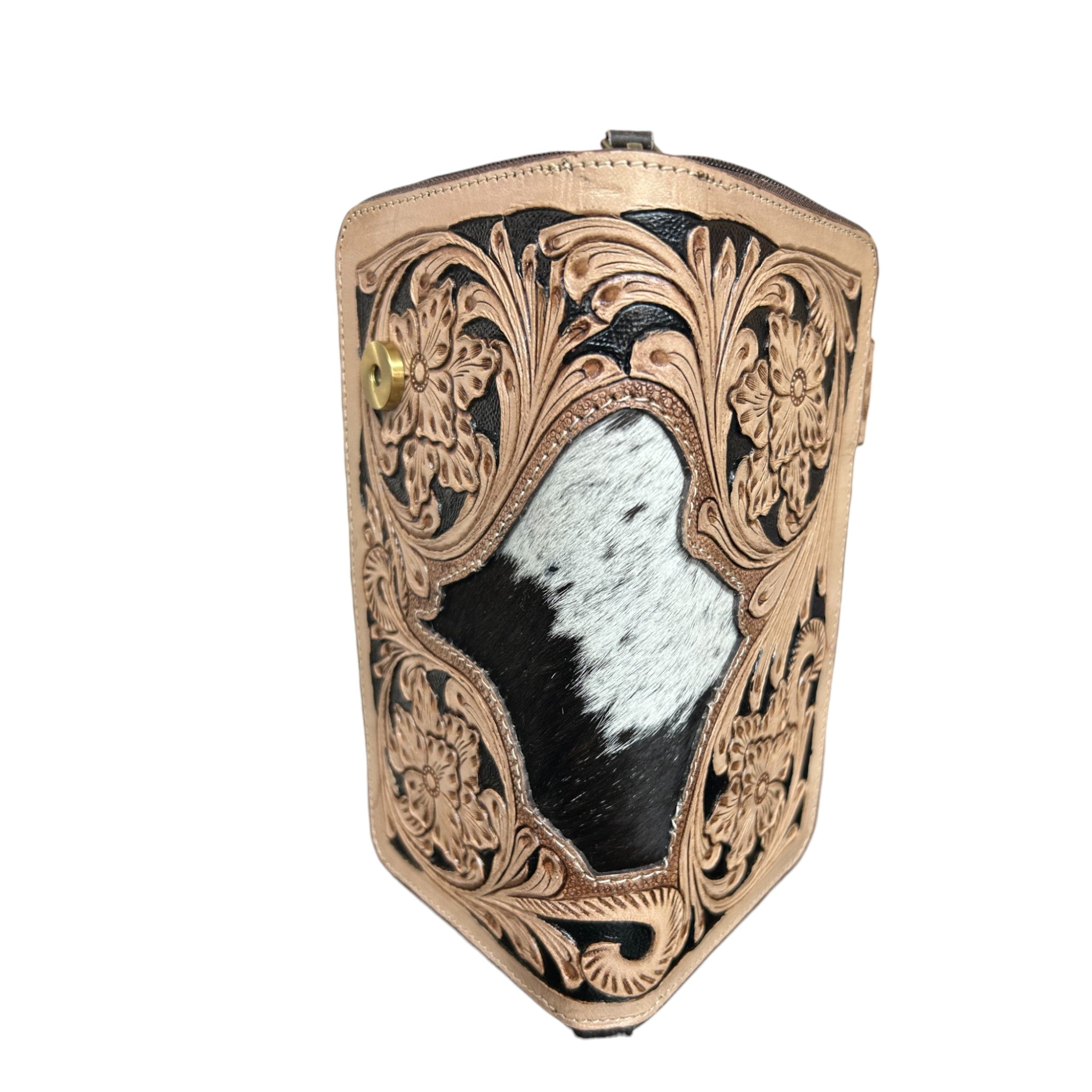 Montana Twist Genuine Leather Hair-On Tooled Wallet