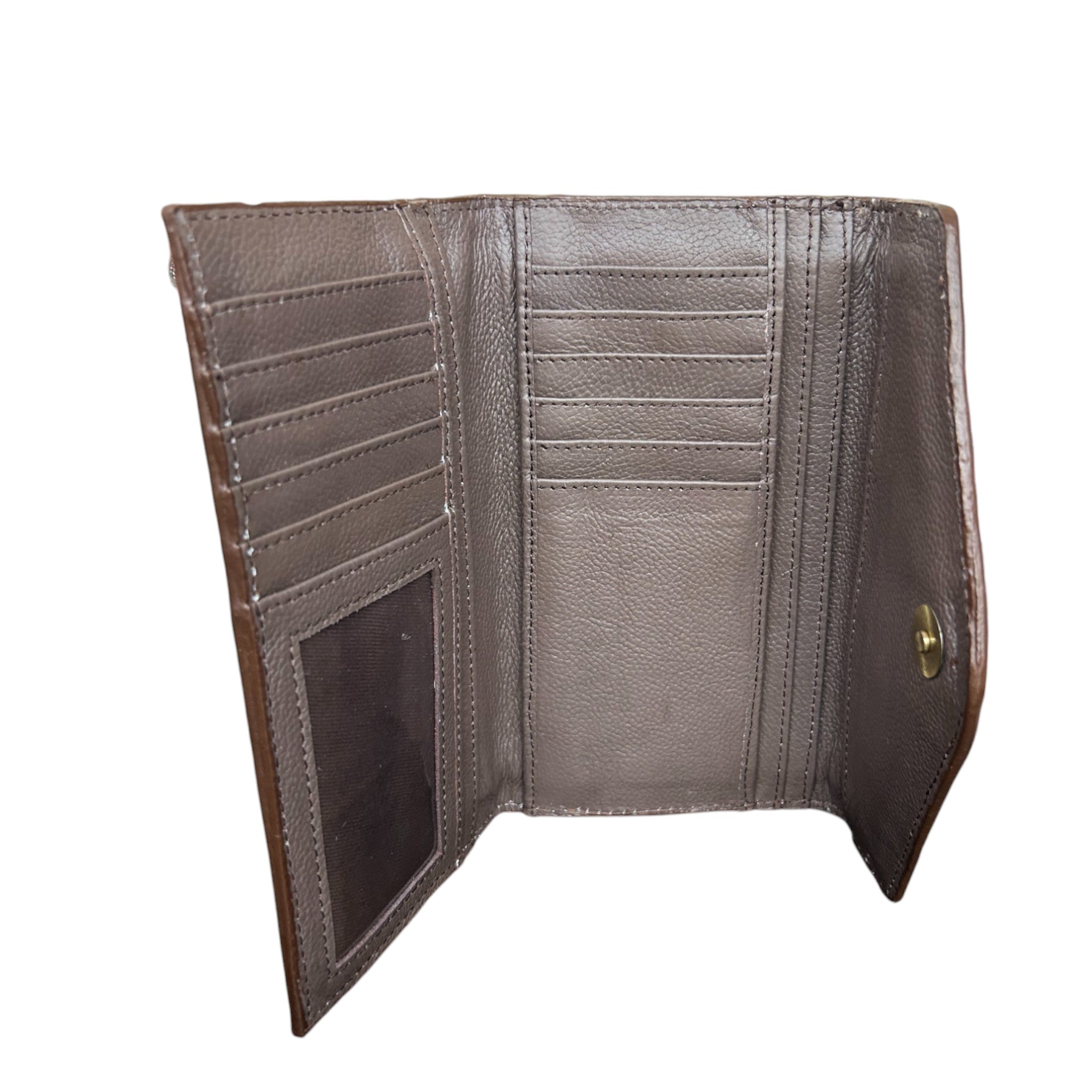 Montana Twist Genuine Leather Hair-on Envelope Wallet - Coffee