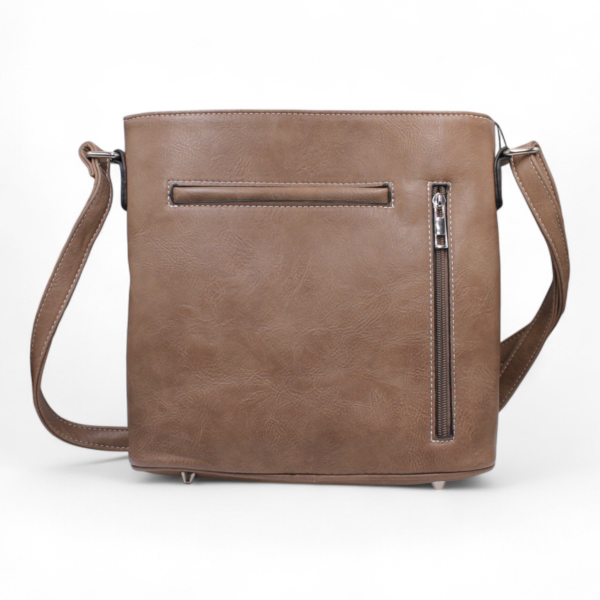 Montana Twist Aztec Embroidered Concealed Carry Handbag - Khaki