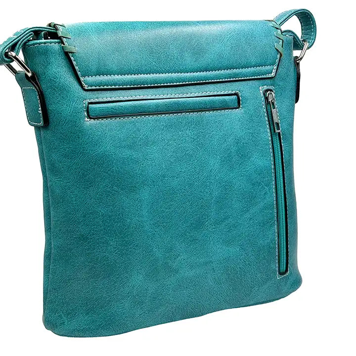 Montana Twist Concealed Carry Turquoise Messenger Handbag