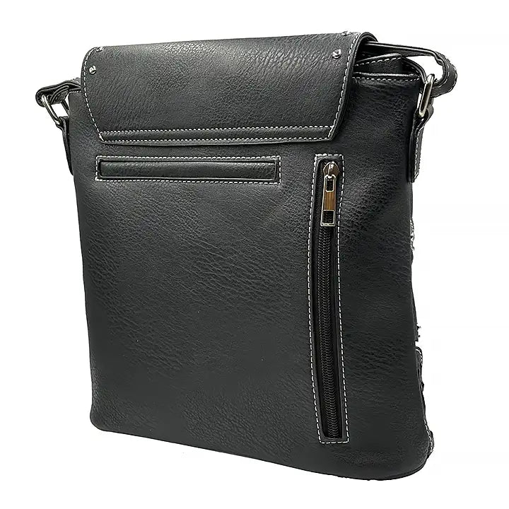 Montana Twist Concealed Carry Black Messenger Handbag
